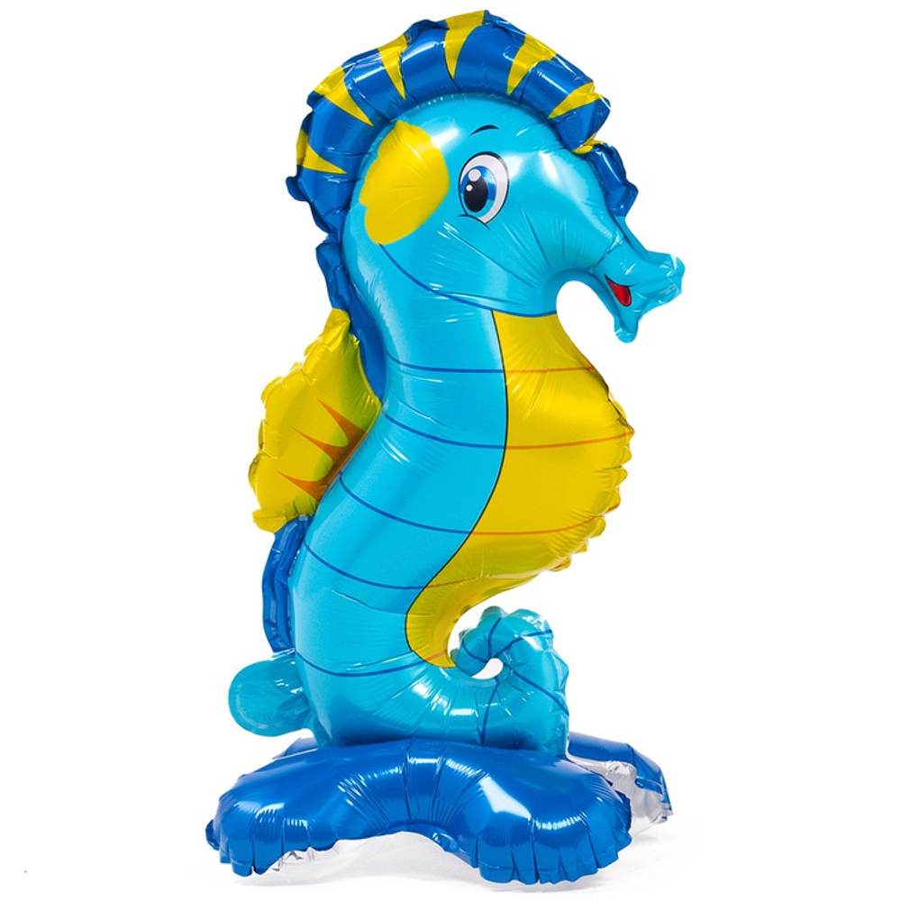 Шар Фольгированный Конек Морской (Голубой)