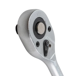 Трещотка реверсивная с резиновой ручкой 1/2''(L-240мм, 24зуб) WMC TOOLS WMC-80245(80244)
