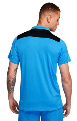 Мужское теннисное поло Nike Court Dri-Fit Advantage Polo - light photo blue/black/white