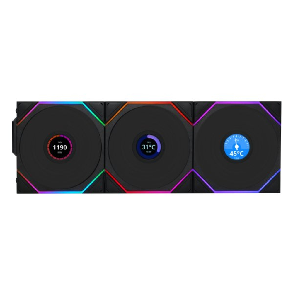 Вентилятор для корпуса Lian Li UNI FAN TL 120 LCD Reverse Blade Wireles ARGB Black 12RTLLCD1W1B