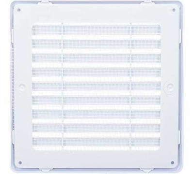 Решетка вентиляционная разъёмная 180х180 мм с москитной сеткой