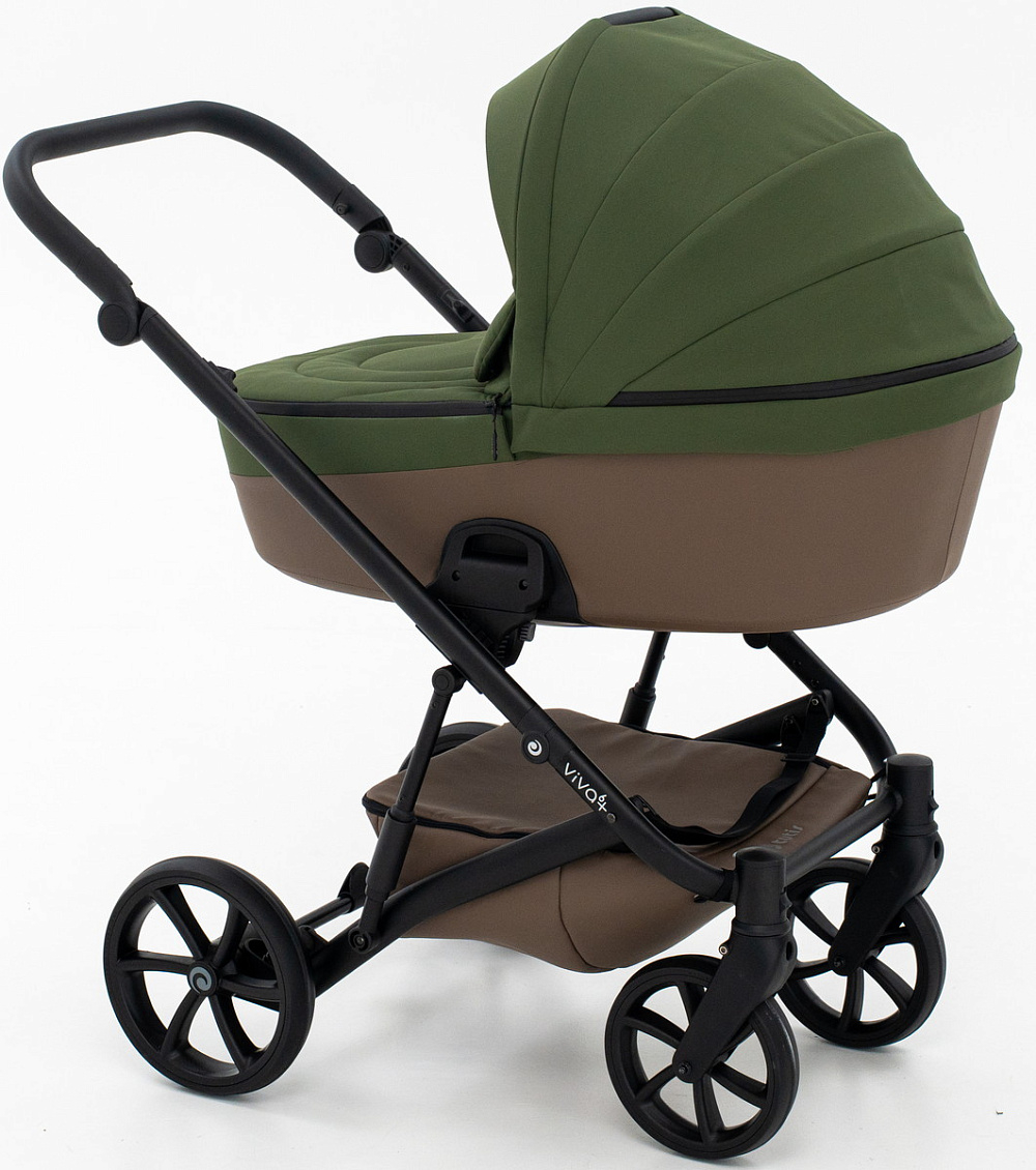 Детская коляска Tutis Viva 6 Plus Essential 4 в 1 с автокреслом Elo Lux EduSky Black и базой 1612050 Pine
