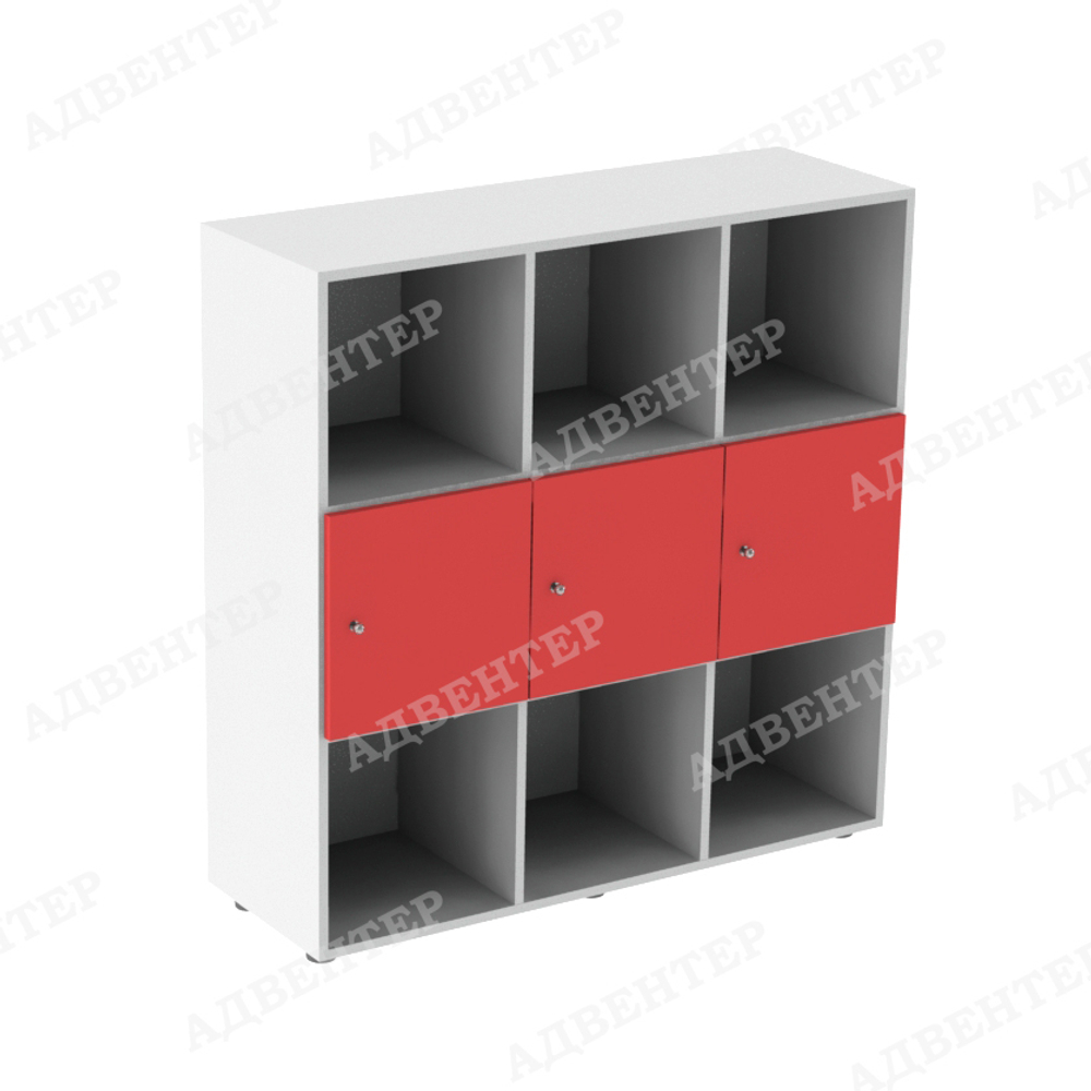 Стеллаж вертикальный 9 с дверцами