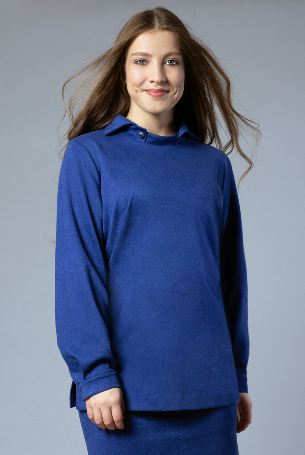 Блузка женская 3830ЛП, василёк #366Вас093830ЛП