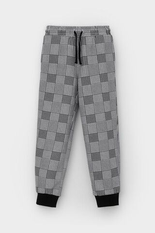 брюки  для мальчика  КР 400805/св.серый меланж,костюмная клетка к546