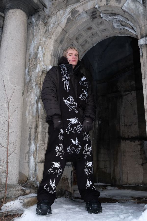 Шарф Wolves Demons черный - фото 4