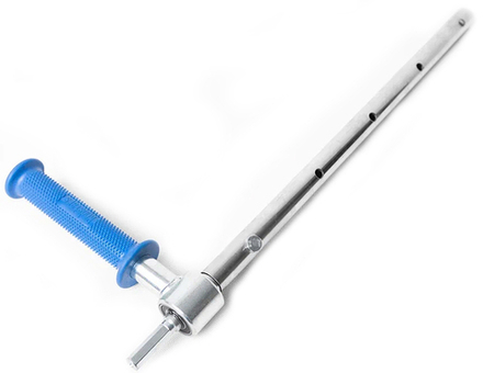 Адаптер к шнекам Mora Ice Nova с подшипниками под шуруповерт удлиненный,L=60см,Ø 22мм (труба - нержавеющая сталь)