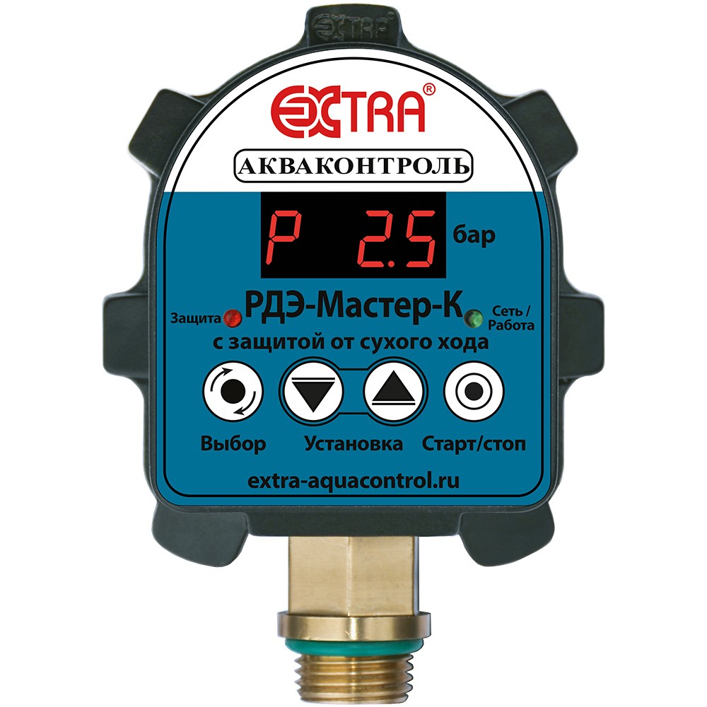 Реле давления EXTRA Акваконтроль воды электронное с изолиров вых/насоса РДЭ-Мастер-К-10-2,2