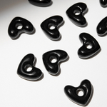 Подвеска "Черное сердце", 22*26мм, акрил