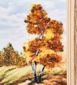 AMB-03/42 Картина «Красота природы» (с янтарной крошкой) H-32см