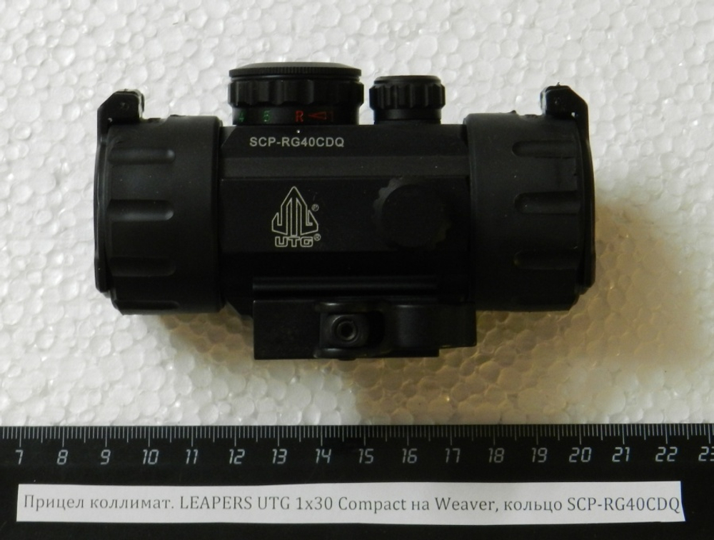 Коллиматорный прицел LEAPERS UTG 1х30 Compact закрытый на Weaver, круг с точкой SCP-RG40CDQ