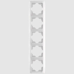 Электроустановочная рамка 5-я  VIKO Carmen, ABS-пластик, IP20, белый, вертикальная