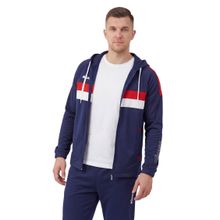 Костюм спорт. муж. с капюш. MIKASA MT550/151-083-L, р. L, 100% полиэстер, темносине-белый