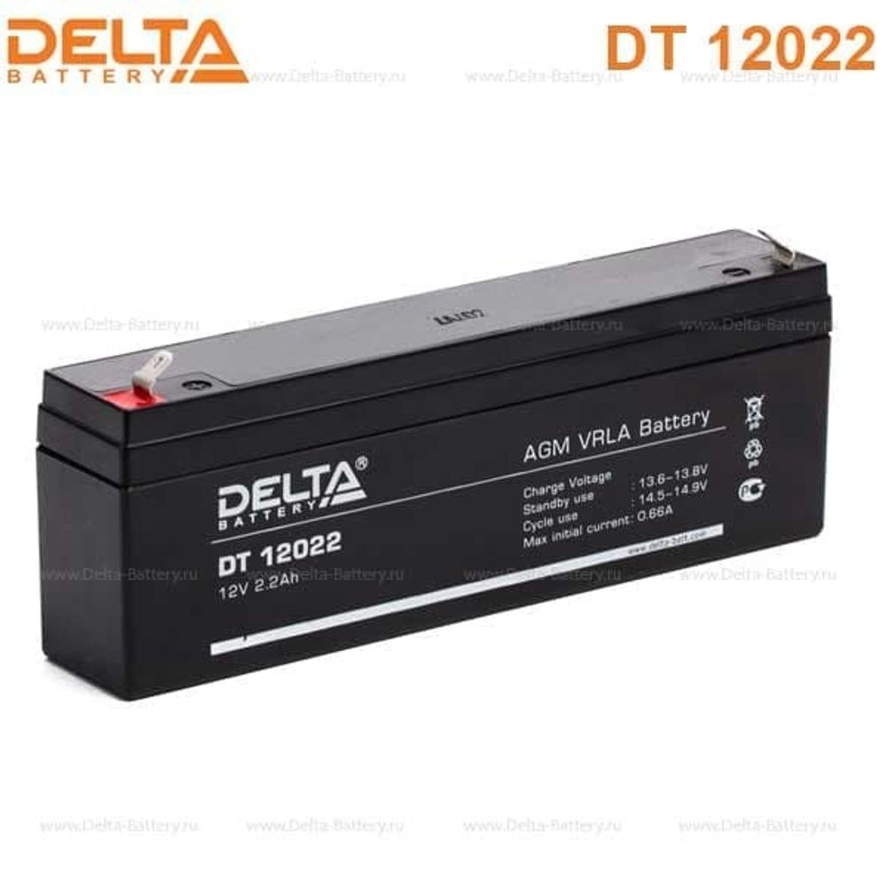 Аккумуляторная батарея Delta DT 12022 (12V / 2.2Ah)