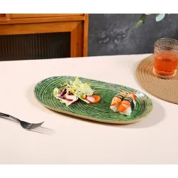 Блюдо овальное 33*17 см h2 см Green Frutti di Mare P.L. [1]