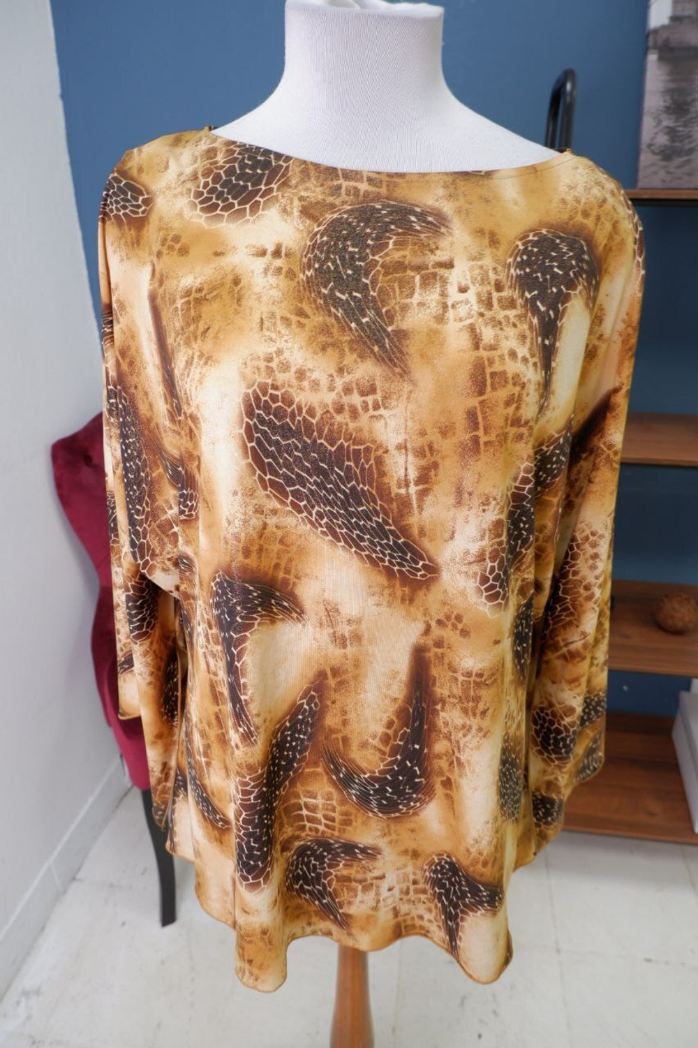 Блуза Aleksandra с принтом 52 размер