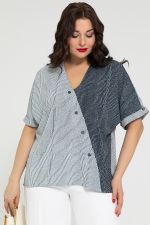 Блуза Миланья (бело-синяя) Б12846-27М LT Collection