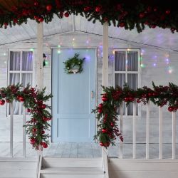 ULD-B12006-195-TTK MULTI IP44 Бахрома светодиодная с эффектом мерцания. 12м. Соединяемая. 195 светодиодов. Разноцветный свет. Провод прозрачный. ТМ Uniel