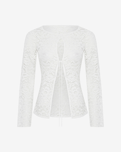 Топ из кружева с длинными рукавами