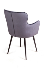 Стул c подлокотниками King, поворотный на 360 градусов, бархат серый 27