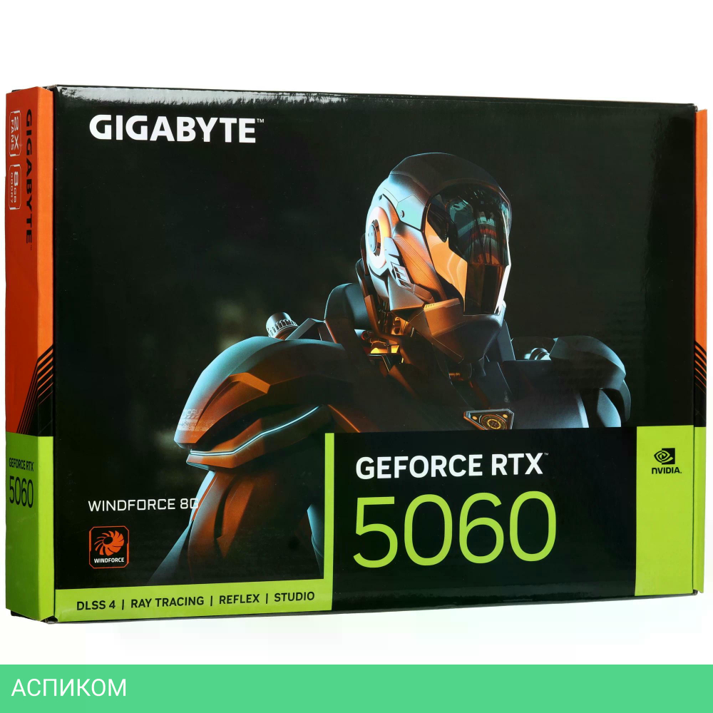 Видеокарта GigaByte GeForce RTX 5060 Windforce 8G GDDR7 (GV-N5060WF2-8GD)