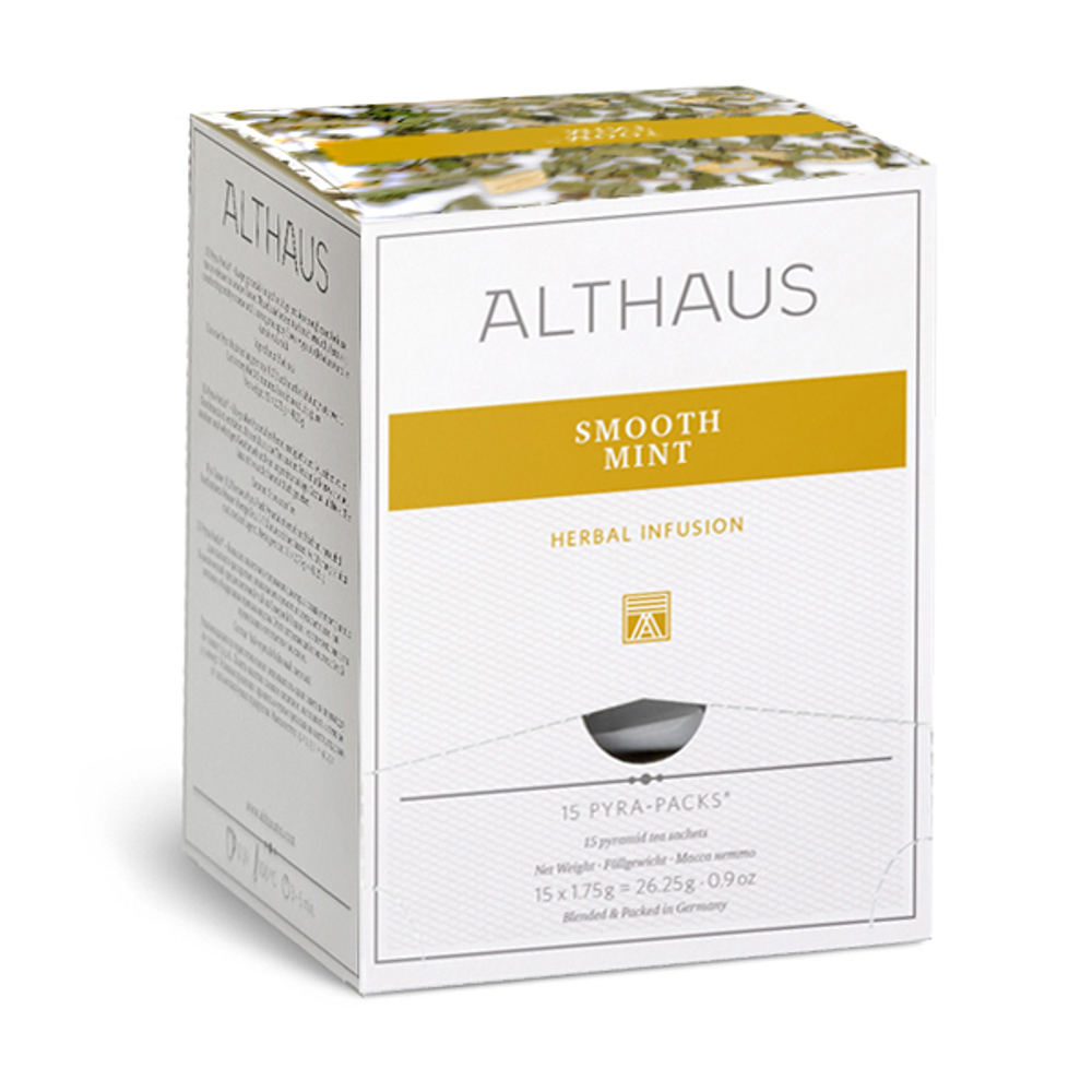Чайный напиток травяной Althaus Milde Minze, Нежная Мята в пирамидках, 15 шт