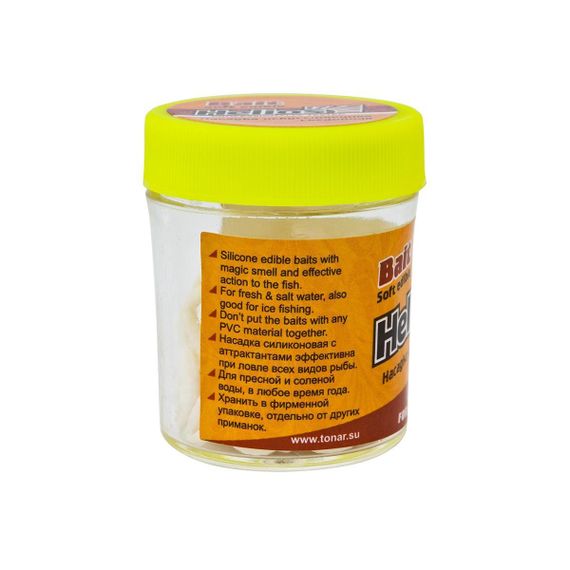 Насадка искусственная съедобная Опарыш белый (Maggot) Helios (HS-NO-M)