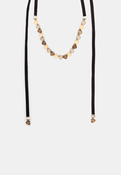 STRADIVARIUS Бархатный чокер с сердечками, золотой