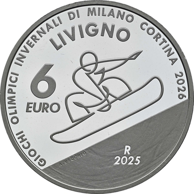 ИТАЛИЯ, 2025, 6 ЕВРО [СЕРЕБРО]
