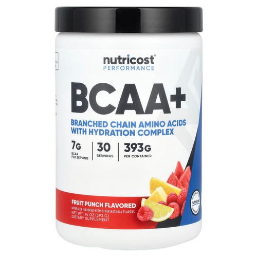 Nutricost, Performance, BCAA +, фруктовый пунш, 393 г (14 унций)