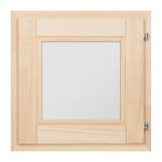 Форточка для бани и сауны Банные штучки, открытие наружу, двойное стекло, 40 х 40 см, липа, 271228