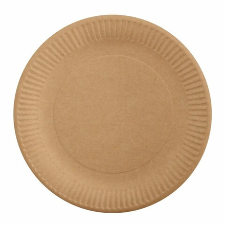 Тарелка бумажная 230мм "Крафт"/500шт