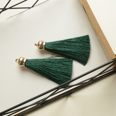 Кисточка шелковая, цвет темный изумруд