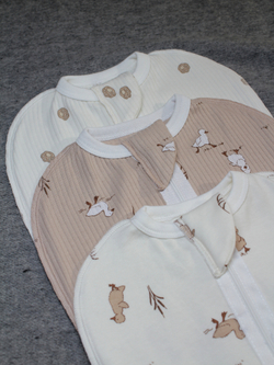 Пеленальный кокон Утята РУБЧИК Светлый кофе RinaAmari