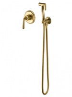 Смеситель с гигиеническим душем встраиваемый WONZON & WOGHAND STEAM, Брашированное золото (WW-88849008-BG)