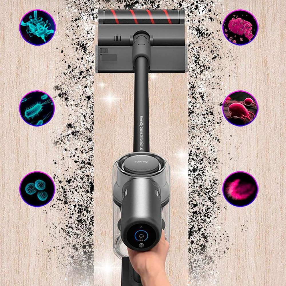 Беспроводной пылесос, вертикальный Dreame Cordless Vacuum Cleaner V12 серый(EU)