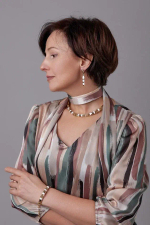 Mosaic Enamel10mm multi Колье бело-золотое арт.1490