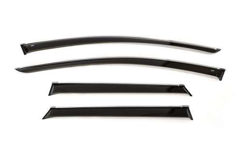 Дефлекторы боковых окон Cobra Tuning на Kia Ceed Wagon 2019 хромированный молдинг арт.K15619CR