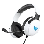 Наушники WALKER WBT-61, проводные, полноразмерные, гибкий микрофон, с подcветкой, белые