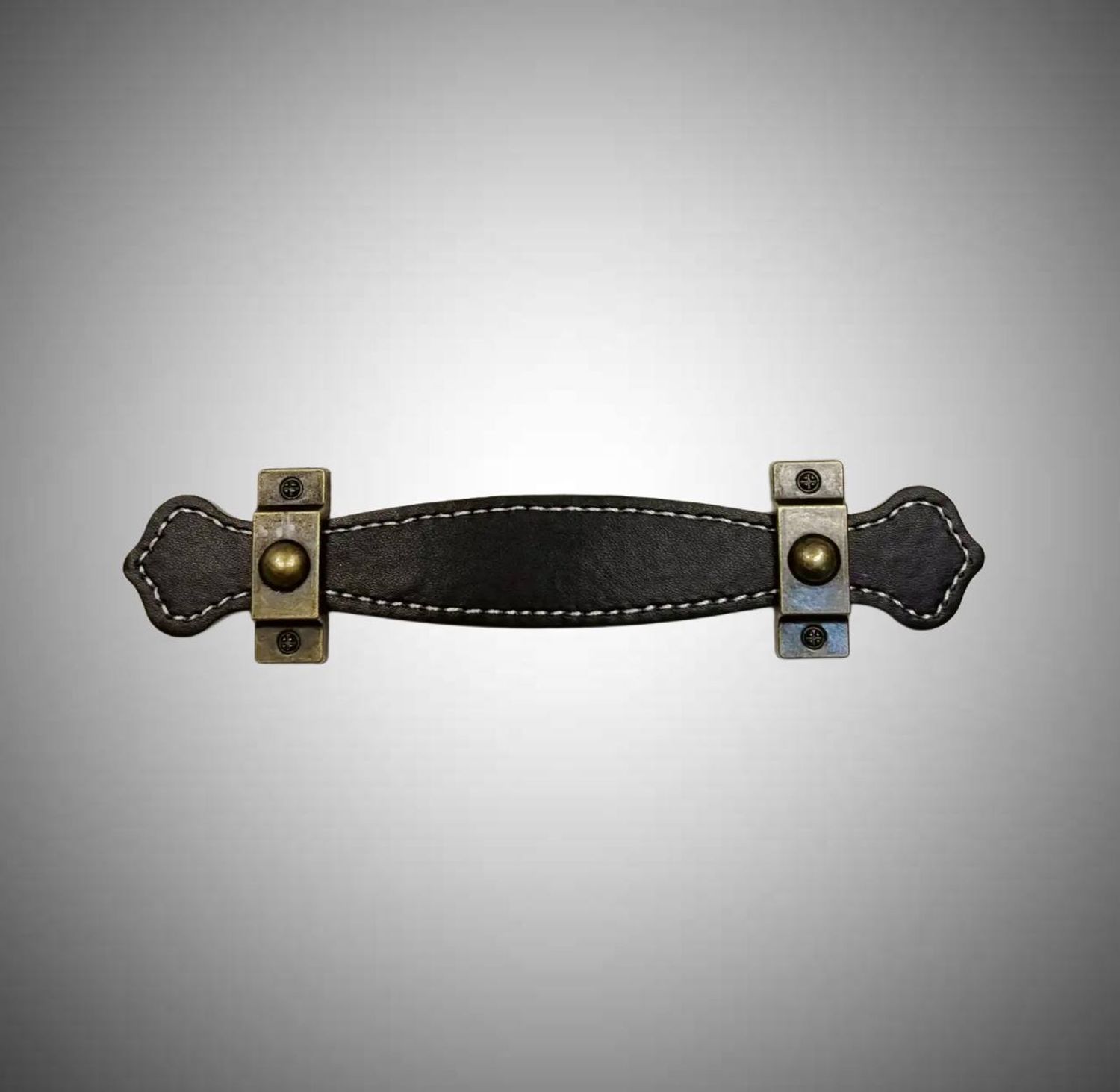 ручка (кожа+металл) 16*4см цвет черный