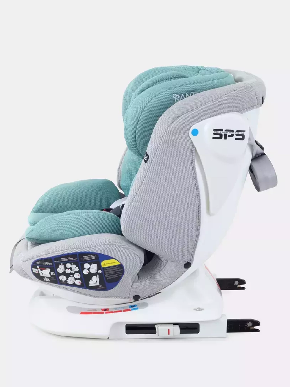 Автокресло RANT UB619 "NITRO" isofix Grey/Mint группа 0+-1-2-3  (0-36 кг)