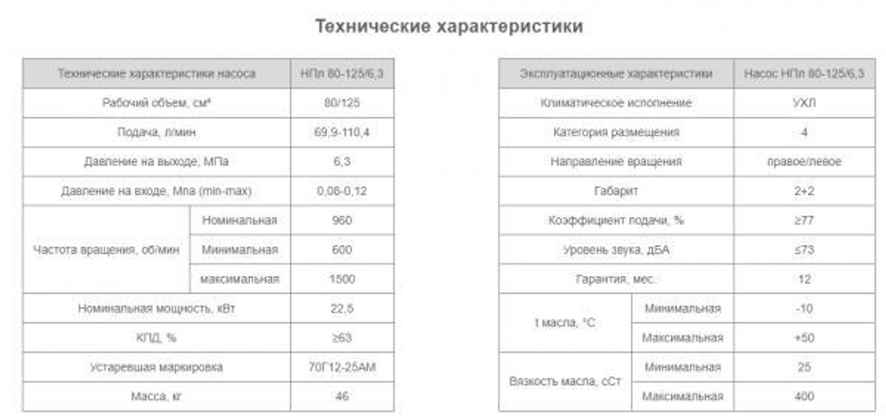 Насос НПл 80-125/6,3