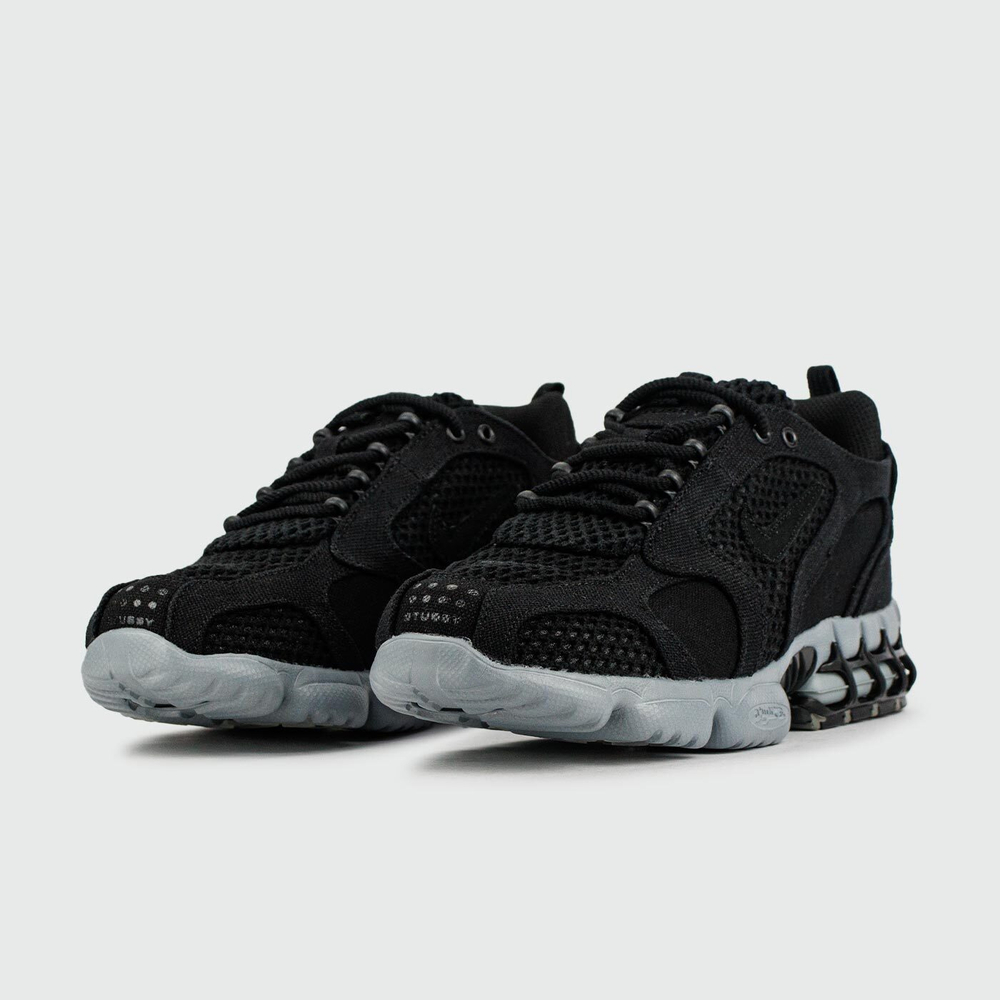 Кроссовки Nike Air Zoom Spiridon Cage 2 x Stussy Black Grey Wmns