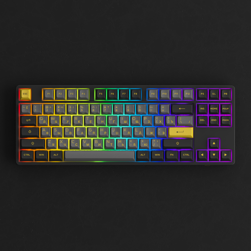 AKKO 5087B Plus Black&Gold 3 Modes RGB Hot Swap  V3 Cream Yellow Switch