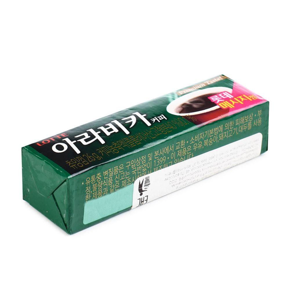 Жевательная резинка Lotte Arabica Coffee со вкусом кофе 9 пластинок 26 г