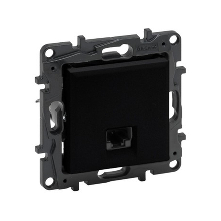 Информационная розетка одинарная Niloe Step RJ45 Кат.5e UTP Чёрный new