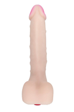 Вибратор-реалистик с мошонкой ANDROID II - 23 см. (Цвет: телесный)