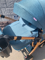 Коляска-трансформер 2в1 DAREX 608 Синий текстиль