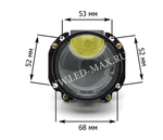 J49 Светодиодные линзы Bi-LED, 2.5 дюйма 6000K, би лед модули (2 шт., комплект)