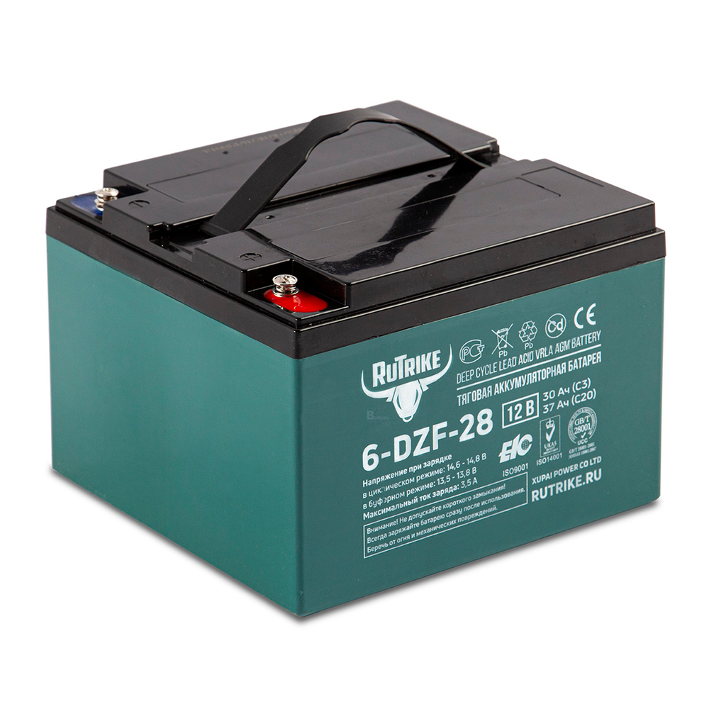 Аккумулятор RuTrike 6-DZF-28 (AGM)